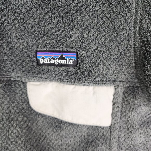 Womens Gray Patagonia Polartec Fleece Pullover Jacket 1/4 Snap Button Size S - Picture 6 of 11